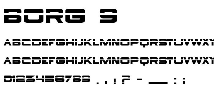 Borg 9 font